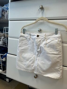 J. Crew White Denim Skort - Casual Mini